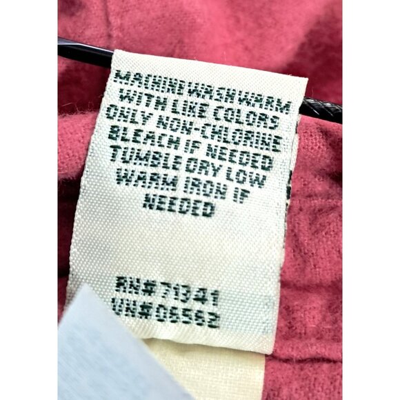 Vintage L.L. Bean Mens Chamois Cloth Shirt XL Salmon Red El Salvado Made Heavy C - Picture 3 of 9